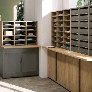 Post Room Furniture And Pigeon Holes | Buy Online | Office Recycling Bins, Mail Room, Staff Room, Shop Office, Easy Organization, Recycling Bins, Office Accessories, Pigeon, Furniture Shop