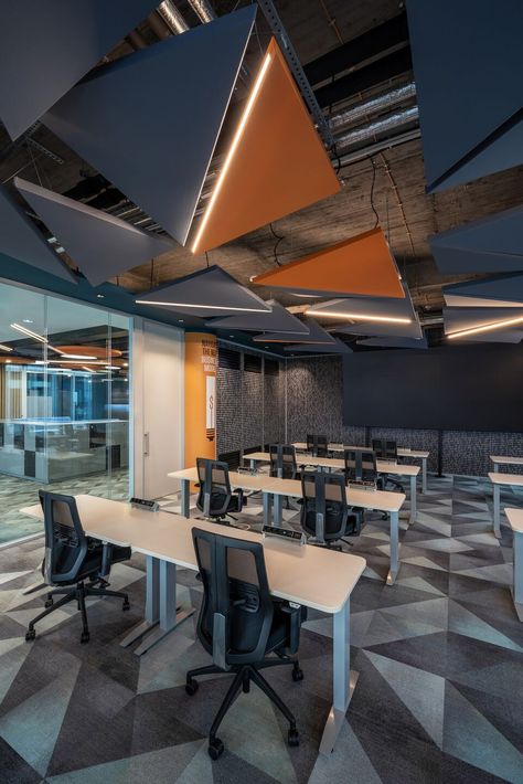 Infosys Office, Open Ceiling Design Office, Engineering Office, Engineering Office Design, Engineering Office Design Interiors, Office Grid Ceiling, Industrial Office Design Commercial Exposed Ceilings, Architect Office Ceiling Design, Engineering Consulting