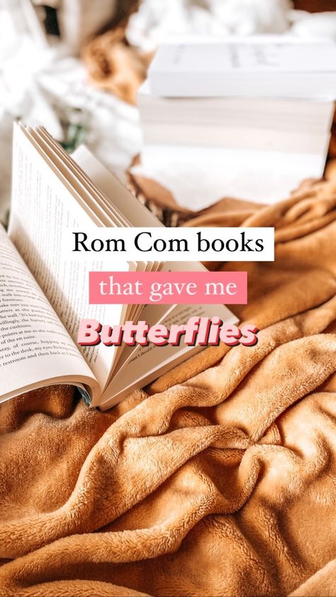 Rom Com Books To Read, Rom Coms Books, Best Rom Com Books, Romcom Aesthetics Book, Rom Com Books Aesthetic, Clean Rom Com Books, Best Rom Coms, Romance Books That Give You Butterflies, Give Me Butterflies