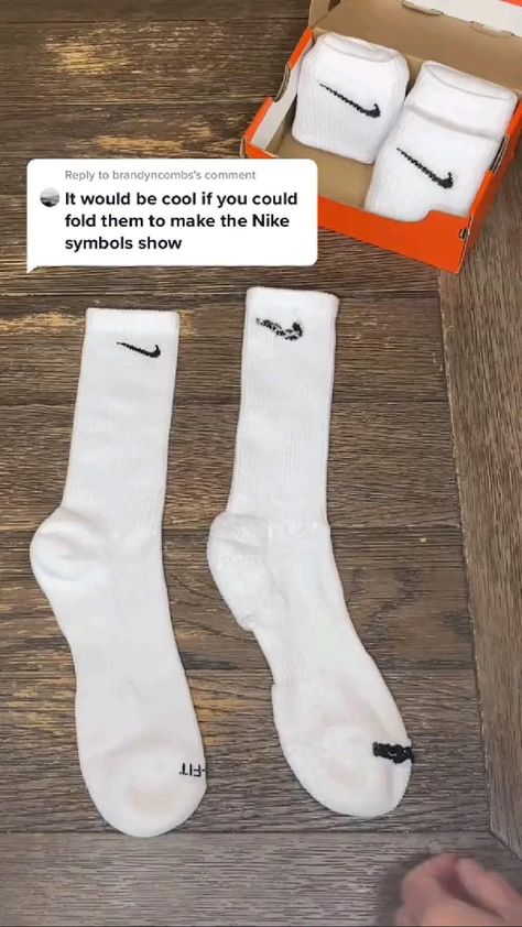 How To Fold Nike Socks, How To Fold Crew Socks, How To Fold Long Socks To Save Space, Sweatpants Folding Hacks, Socks Folding Ideas, How To Fold Long Socks, How To Style Nike Socks, How To Fold Socks, How To Fold Sweatpants