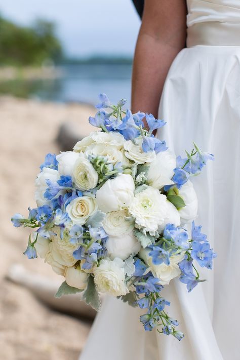 Blue Delphinium Wedding Bouquet, Light Blue Delphinium Bouquet, Sea Glass Bouquet, Rayavadee Wedding, Delphinium Wedding Bouquet, Light Blue Delphinium, Flowers Installation, Hoco Flowers, Dr Wedding