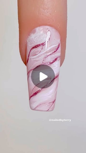 Marble Nails Diy, Long Nails Ideas, Summer Nailart, Marble Nails Tutorial, Easy Rose, Birthday Nail Designs, Blooming Gel, Quartz Marble, Nail Art Diy Easy