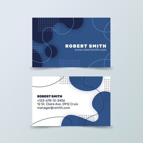 Name Card Graphic Design, Blue Name Card, Name Card Design Business, Card Name Design, Visit Card Design, Blue Design Graphic, Blue Business Card Design, Blue Logo Design, Presentation Design Layout