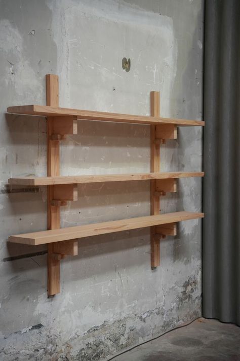 Maple Shelves, Natural Minimalism, Timber Shelves, Wood Joints, Dovetail Joinery, Conceiving, Furniture Details, Village Houses, Wall Storage