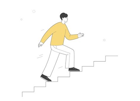 Stair Illustrations, Climbing Stairs Illustration, Man Climbing Stairs, Stairs Gif, Stairs Graphic, Stairs Illustration, Walking Stairs, Stairs Icon, Stairs Vector