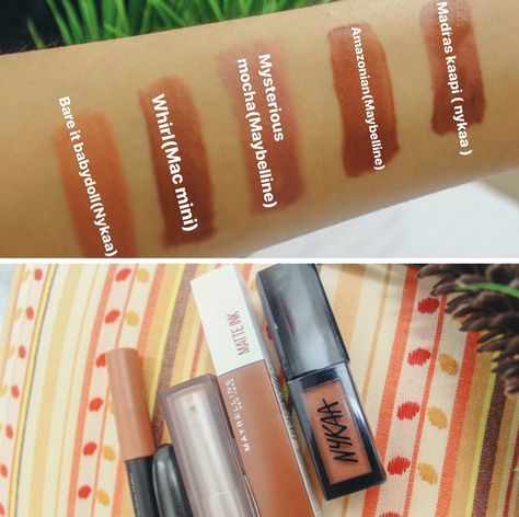 Brown Nude Lipstick, Berry Lipstick, Maybelline Superstay, Maybelline Super Stay, Nude Lipstick, Mac Mini, Mocha Brown, Brown Orange, Matte Lipstick