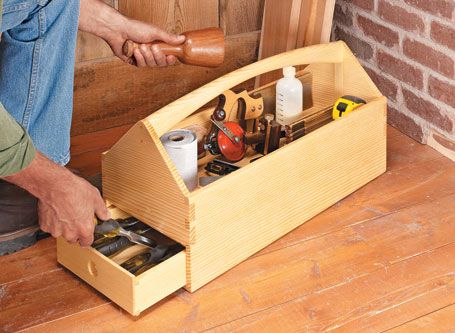 Workshop & Garage Plans | Woodsmith Plans Wood Diy Projects, Toolbox Ideas, Woodsmith Plans, Wood Tool Box, Wooden Tool Boxes, Woodworking Saws, Antique Woodworking Tools, Tool Tote, Woodworking Tools Workshop