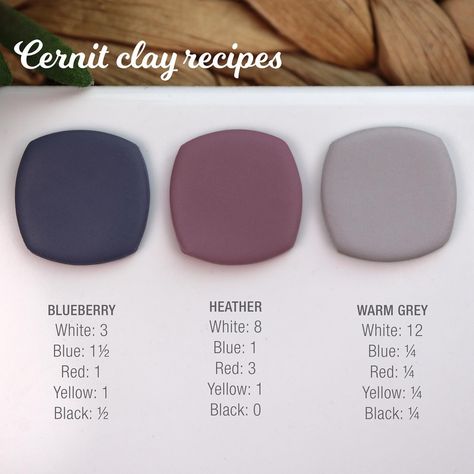 studiozero39 | For the Cernit polymer clay lovers - 10 freebie colour recipes! The lovely Liz at @clayrepository sent me some Cernit Number One to have a… | Instagram Brown Clay Recipe, Pastel Clay Color Recipe, Polymer Clay Recipe Color, Cernit Color Recipes, Christmas Clay Color Recipe, Sculpey Premo Color Recipe, Polymer Clay Colour Recipes, Fimo Color Recipes, Boho Chic Color Palette