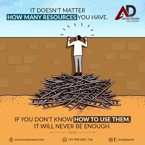 It doesn't matter how many resources you have. If you don't know how to use them, it will never be enough. Success Pictures, Meaningful Pictures, Motivational Images, Motivational Picture Quotes, Genius Quotes, Motivational Pictures, Deep Meaning, Lesson Quotes, Life Lesson Quotes