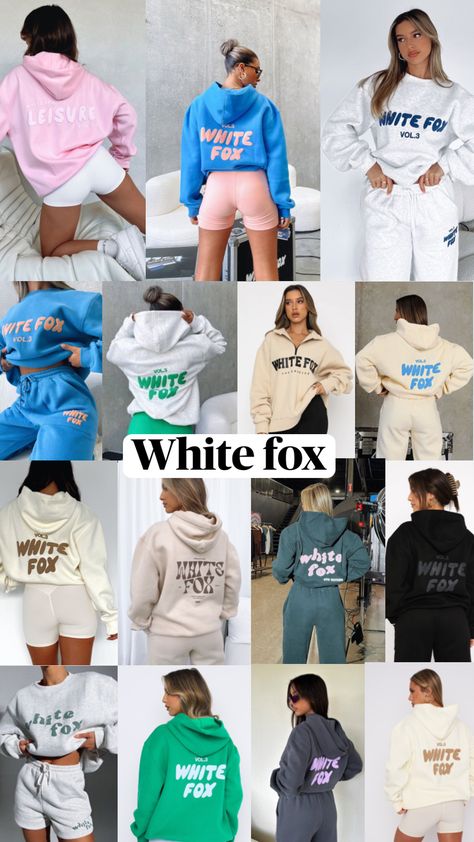 White fox 😍 #whitefox White Fox Hoodie, Pj Day, Girly Christmas Gifts, Fox Hoodie, Fox Shirt, Aesthetic Hoodie, Preppy Girl, Fashion Mood Board, Hoodie Outfit