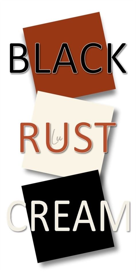 Rust Color, Green Christmas, Color Combo, Color Collection, Black Cream, Color Combos, Color Combinations, Black Color, Rust