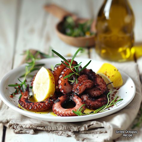 Grilled Octopus Recipe: Sizzle and Serve for Seafood Lovers! - The Fresh Man cook Grilled Octopus Recipe, Kale Juice Recipes, Octopus Recipe, Cannabutter Recipe, Octopus Salad, Octopus Recipes, Grilled Octopus, Man Cooking, Bread Appetizers