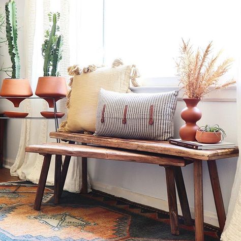 Holistic Habitat Ethical Decor on Instagram: “They’re BACK!!! (Sort of)... We were given a special reserve of these benches y’all! They’re available in limited quantity & will ship out…” Fall Hygge, Rustic Bench, Bench Decor, Bench Set, Bed Bench, Bedroom Bench, Salvaged Wood, Wooden Bench, Accent Tables