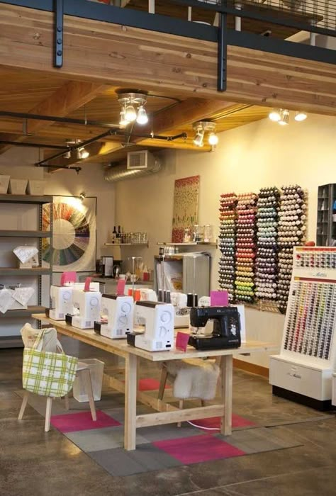 Makeup Pinterest, Design Studio Workspace, Sewing Room Inspiration, Sewing Spaces, Sewing Shop, Bernina Sewing, Sewing Room Design, Sewing Room Organization, Sewing Space