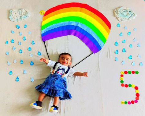 Baby Photography,Baby Photoshoot, Rainbow, Monsoon Theme, Cute Baby, Unique Photography Baby Photoshoot 1 Month, 5th Month Baby, Rainbow Baby Photoshoot, Creative Monthly Baby Photos, Monthly Baby Photos Boy, Rainbow Baby Photography, 5 Month Baby, Boy Photoshoot