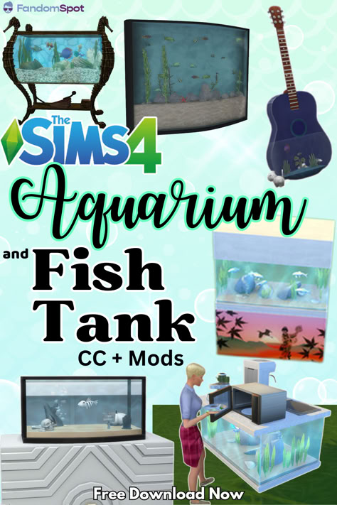 The Sims 4 Fish Tank, Ts4 Aquarium Cc, Sims 4 Fish Cc, Sims 4 Cc Fish Tank, Sims 4 Fish Tank Cc, Sims 4 Aquarium Cc, Sims 4 Ocean Cc, Sims 4 Aquarium, Minecraft Fish Tank