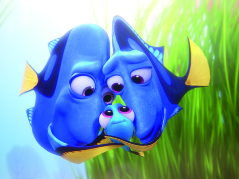 Parents Charlie (left, voiced by Eugene Levy) and Jenny Baby Dory, Blue Drawings, Disney Pixar Movies, Cute Disney Drawings, Disney Phone Wallpaper, Best Disney Movies, Disney Favorites, Finding Dory, Pixar Movies