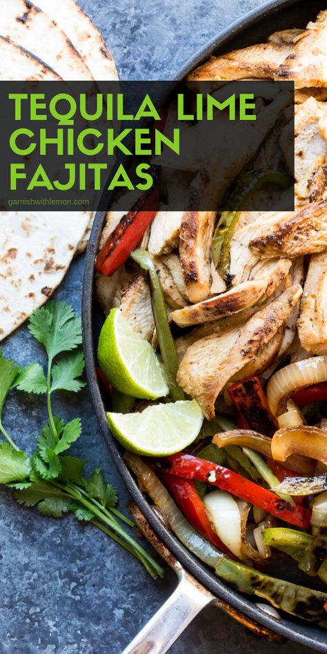 Chicken Tequila, Tequila Chicken, Fajitas Chicken, Mexican Fajitas, Tequila Lime Chicken, Chicken Crisps, Fajita Marinade, Chicken Fajita Casserole, Baked Chicken Fajitas