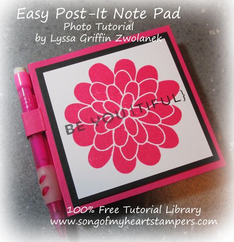 2016  TUTORIAL  Covered Post It Note Pads and Pens Little Foxy Stampin Up easy kids craft Post It Holder, Post It Note Holders, Note Pad Covers, E Newsletter, Notes Craft, Post It Note, Scrapbooking Techniques, Note Holders, Note Pads