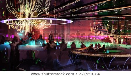 digital painting of people in a sci-fi bar,illustration Bar Illustration, Cyberpunk Interior, Nightclub Design, Sci Fi Environment, Painting People, Star Wars Artwork, Hard Rock, High Quality Art Prints, Night Club