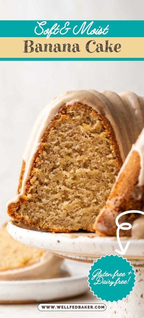 Paleo Banana Cake, Best Gluten Free Cake Recipe, Coffee Banana Bread, Cleanish Eating, Use Ripe Bananas, Gluten Free Banana Cake, Gluten Free Pound Cake, Banana Cake Mix, Gluten Free Bisquick