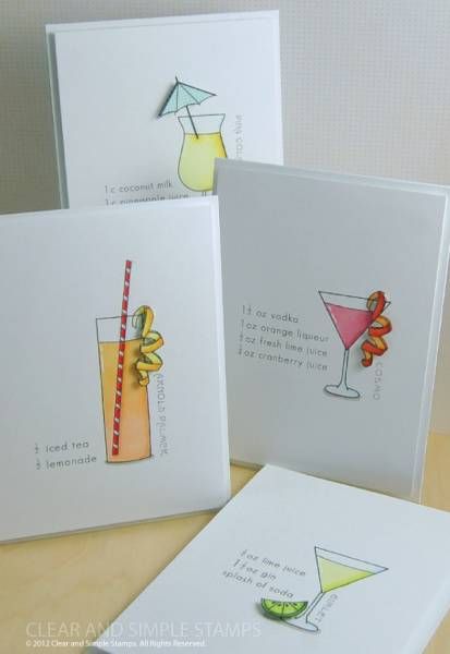 Wine Cards, Cocktail Cards, Craft Card, Summer Cards, Paper Crafts Cards, Card Tags, The Glass, Tampon, Paper Cards