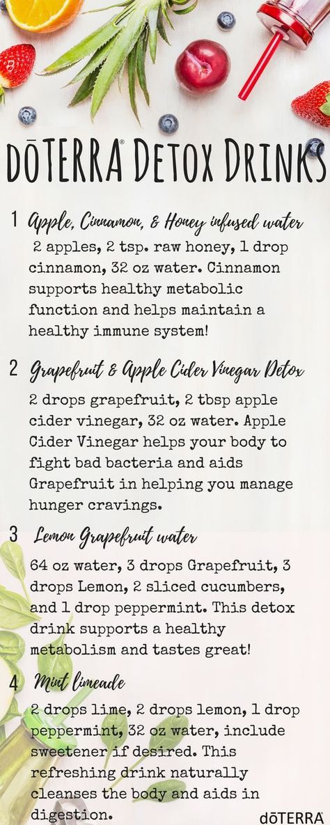 Doterra Tea Recipes, Doterra Recipes Food, Doterra Detox, Peppermint Essential Oil Uses, Doterra Recipes, Cooking With Essential Oils, Detox Kur, Doterra Oil, Doterra Essential Oils Recipes