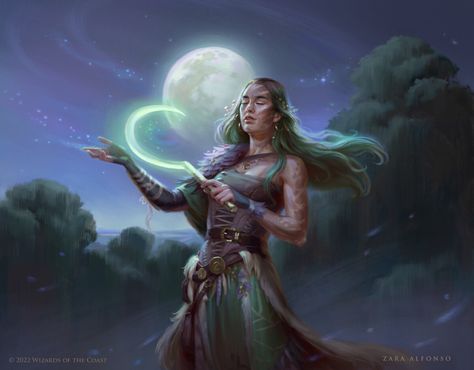 Moon Druid, Dnd Druid, Moon Elf, Wild Shape, Dark Forest Aesthetic, Elf Druid, Dragon Rpg, Spiritual Artwork, Animals Friendship