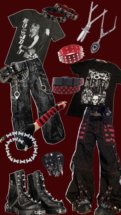 #alternative #goth #punk #y2k #emo Punk Goth Outfits, Emo Goth Outfits, Emo Outfit Ideas, Punk Style Outfits, Emo Fits, Silly Clothes, Alt Outfits, Punk Clothing, Scene Outfits