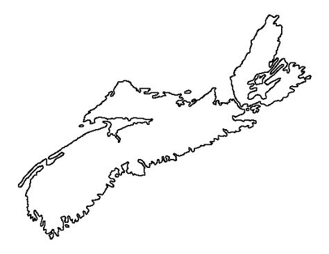 Nova Scotia pattern. Use the printable outline for crafts, creating stencils, scrapbooking, and more. Free PDF template to download and print at http://patternuniverse.com/download/nova-scotia-pattern/ Canada Day Crafts, Printable Outline, Coloring Crafts, Country Study, Cricut Explore Air Projects, Stencil Wood, Map Outline, Diy Resin Projects, Glass Art Projects