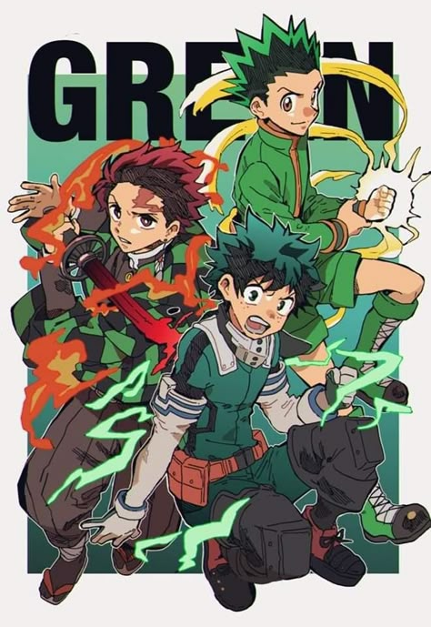 Anime Friendship, Real Anime, Fandom Crossover, Cartoon Crossovers, Dessin Adorable, Digital Art Anime, Anime Crossover, My Hero Academia Manga, Izuku Midoriya