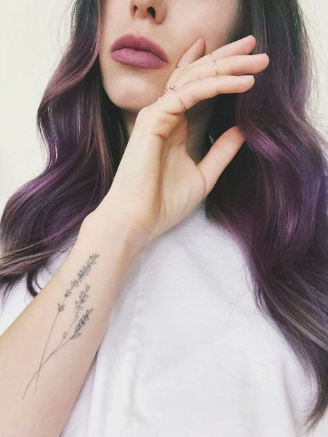 Tattoo Submission: Kim (Toronto) Flow Tattoo, Lavender Tattoo, Inspiration Tattoo, Disney Tattoo, Botanical Tattoo, Tattoos For Daughters, Sister Tattoos, Unique Tattoo, Design Tattoo