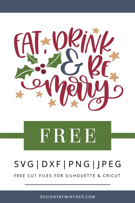 Cricut Help, Cricut Svgs, Cricut Svg Files Free, Eat Drink And Be Merry, Cricut Christmas Ideas, Christmas Drinking, Bullet Journal Cover Ideas, Cricut Expression, Cricut Tips