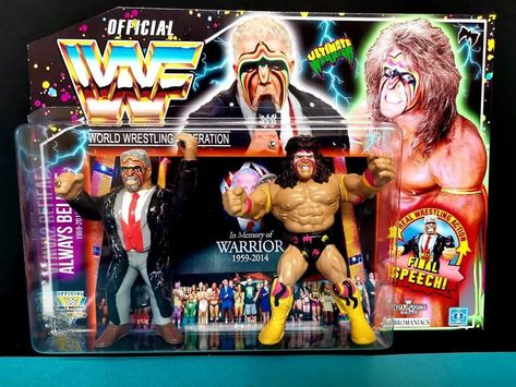 Wwf Hasbro, Ultimate Warrior, Hulk Hogan, Photo Cards, Wwe, Old School, Action Figures, Wrestling, Comic Book Cover