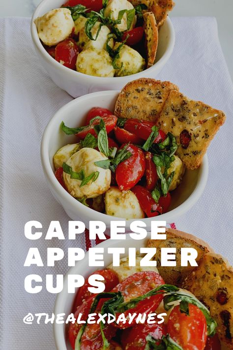 Got a party, potluck, holiday, or girlfriend lunch on the calendar? Trust me when I tell you that Caprese Appetizer Cups are going to be the hit of your get-together! These cups are the perfect bite and savory snack! They are so easy to make too! With this recipe, fresh is best! Use fresh cherry tomatoes, mozzarella balls, and fresh basil for the best results! Caprese Salad Cups, Tomatoe Caprese Appetizers, Caprese Cups, Tomato Basil And Mozzarella Appetizers, Cherry Tomato Caprese Appetizer, Tomatoe Mozarella Basil Appetizer, Pesto Appetizers, Mozzarella Appetizers, Appetizer Cups