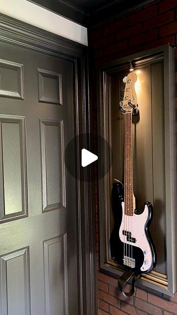 Corey Decker on Instagram: "It wouldn’t be a swanky music studio without custom framed guitar display cases! I teamed up with @dapproducts  to bring this project to life and will have build plans coming soon! #partner #diywithdap" Guitar Display Case, Guitar Display, Build Plans, Display Cases, Music Studio, Display Case, Custom Framing, Coming Soon, Guitar