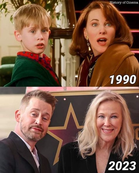 Losing Him, Home Alone Movie, Celebrity Siblings, African Print Maxi Skirt, Old School Fashion, Macaulay Culkin, Catherine O'hara, Mom And Son, Celebrities Then And Now