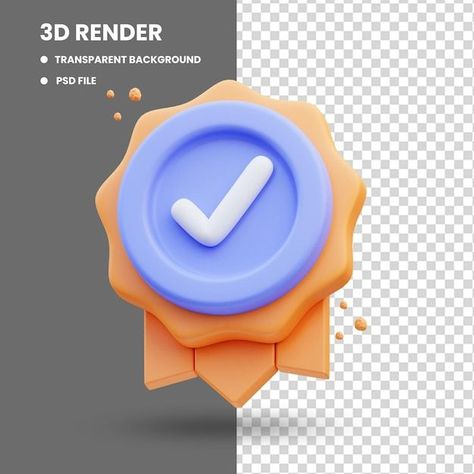 3d Badge Design, Task Icon, Business Certificate, Badge Illustration, Work Icon, Badge Icon, Photo Elements, Social Media Branding Design, Marketing Icon