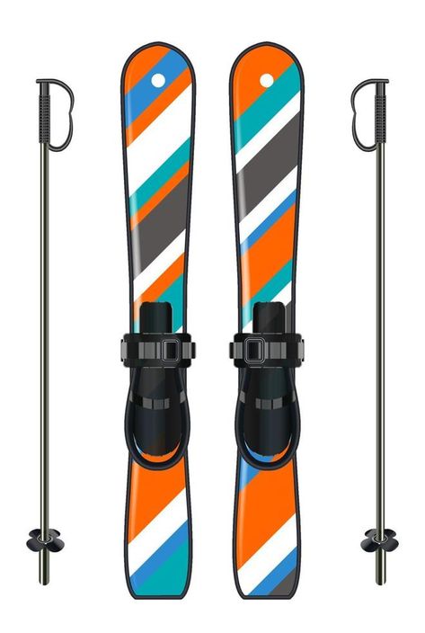 ski equipment with ski board and ski poles Ski Board, Ski Art, Ski Poles, Sport Quotes Motivational, Gear Art, Vector Infographic, Ski Equipment, Ski Gear, Art Texture