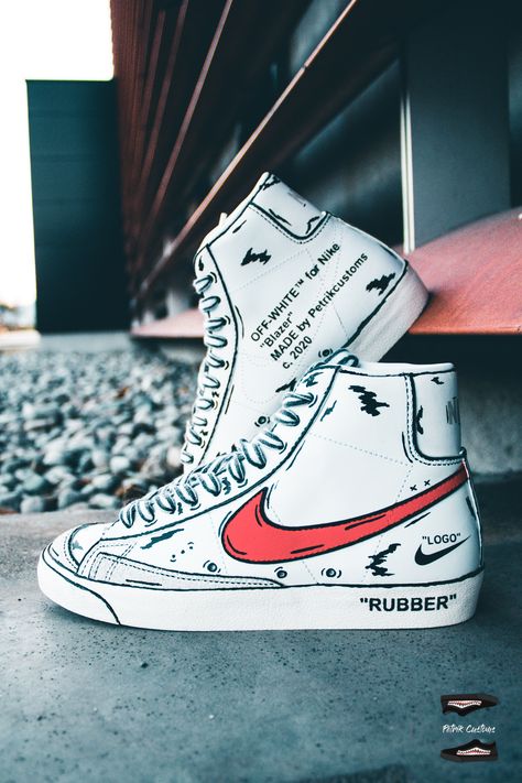 Check my Instagram:Petrikcustoms Custom Nike Blazers, Handpainted Shoes, Painted Shoes Diy, Painted Nikes, Cartoon Shoes, Stylish Men Casual, Custom Nike, Fresh Shoes, Swag Shoes