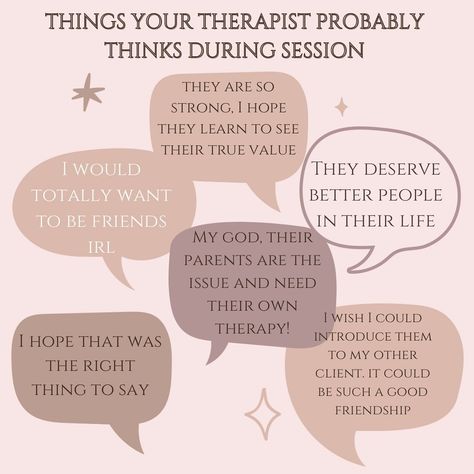 It’s true! Have you ever wondered what your therapist may be thinking? Therapists, which ones would you add? Therapist Aesthetic, Therapist Said, Therapy Aesthetic, Therapy Is Cool, Therapist Quotes, Therapy Interventions, The Therapist, My Future Job, Therapy Quotes