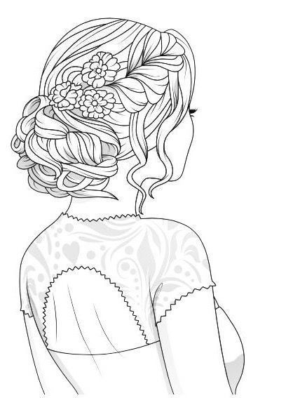 People Coloring Pages, Adult Coloring Designs, Detailed Coloring Pages, Pola Sulam, Coloring Pages For Girls, Disney Coloring Pages, Outline Drawings, 자수 디자인, Coloring Book Art