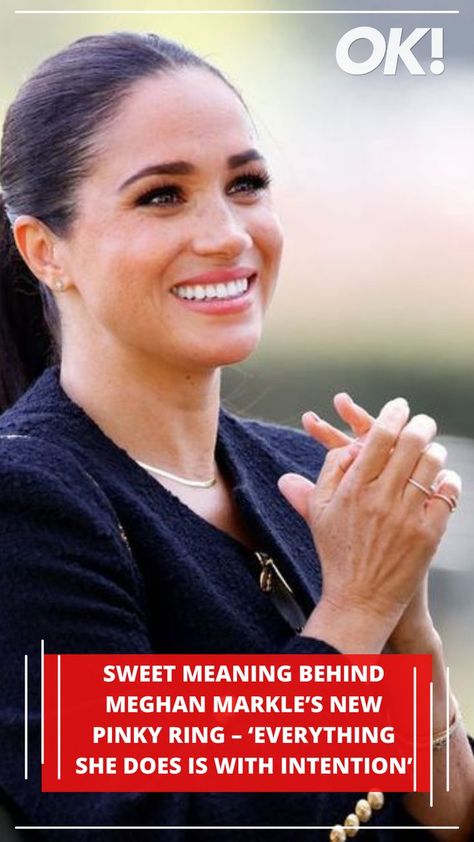 The Duchess of Sussex was recently spotted wearing a special ring from luxury jeweller Shiffon Co. and in true fashion, the meaning behind the ring is very heartfelt 🥰️ Pinky Ring For Women, Pinky Rings For Women, Rings With Meaning, Meghan Markle News, Special Ring, The Duchess, Pinky Ring, Women Supporting Women, The Meaning