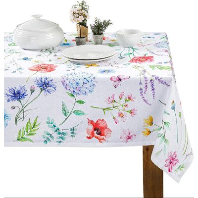 Oval Tablecloth, Christmas Tablecloth, Dinner Decoration, Floral Tablecloth, Rectangle Tablecloth, Colorful Plants, Charming Garden, Dining Table Top, Christmas Table Cloth