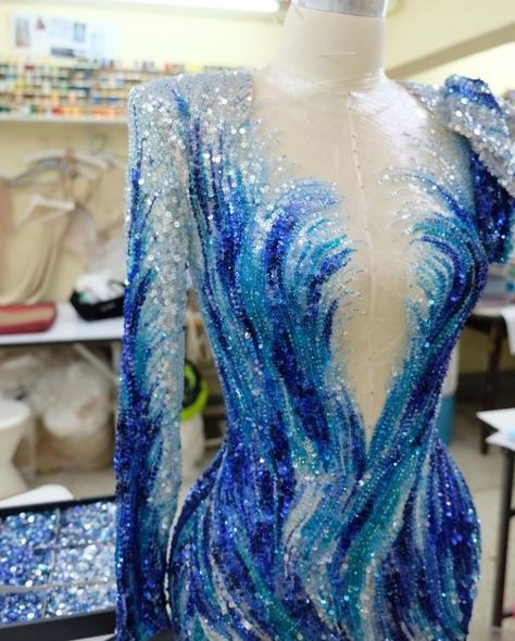 Ride The Wave Theme Dress, Water Dress Design, Water Costume Ideas, Water Inspired Fashion, Water Inspired Dress, Water Themed Dress, Water Inspired Outfits, Water Gown, Water Themed Outfits