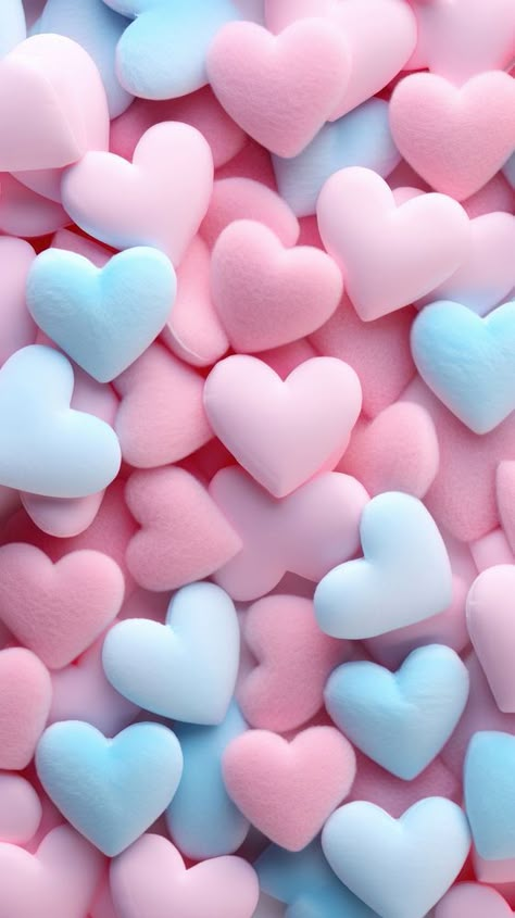 A fluffy hearts confectionery candy pill.  | premium image by rawpixel.com / Tanasiri Heart Candy Wallpaper, Blue Pink Aesthetic, Pink And Blue Wallpaper, Blue And Pink Background, Rainbow Products, Mlp Redesigns, Candy Wallpaper, Cute Food Wallpaper, Pastel Color Wallpaper