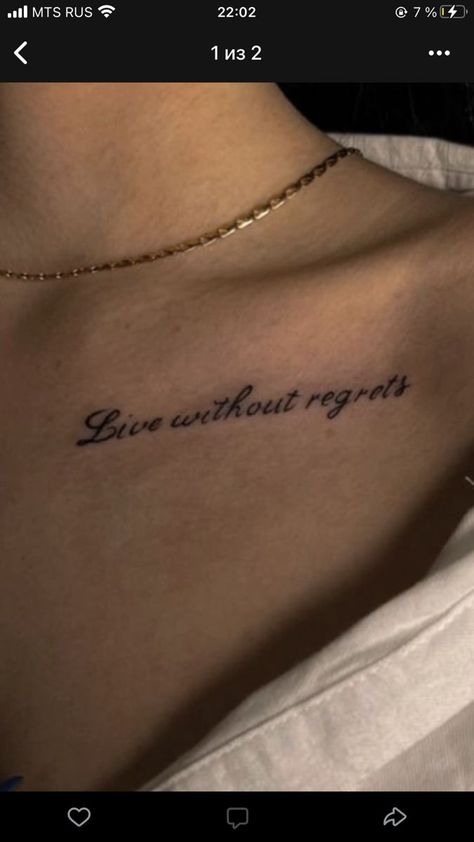 Tattoo And There Meaning, Tattoo Word Ideas Female, Meaningful Writing Tattoos, Tattoos Under Collar Bone For Women, Tattoo Ideas Female Writing, Tattoo Qouts Woman, Side Breast Tattoos For Women, Everything Will Be Ok Tattoo, Cute Sayings For Tattoos