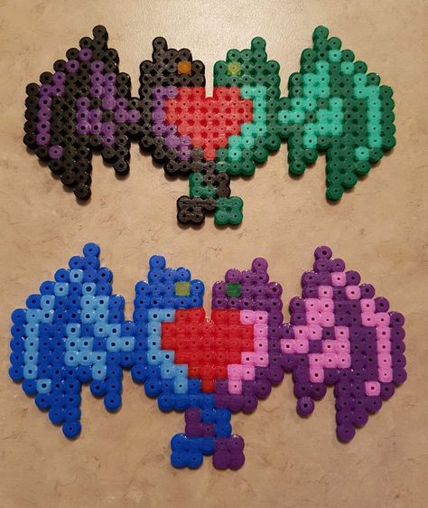 Dragons Heart Perler bead Dragon Perler Bead Dragon Pattern, Perler Bead Patterns Dragon, Dragon Bead Pattern, Dragon Perler Bead Patterns, Perler Bead Dragon, Heart Perler Bead Patterns, Dragon Perler Beads, Pixel Wings, Perler Bead Heart