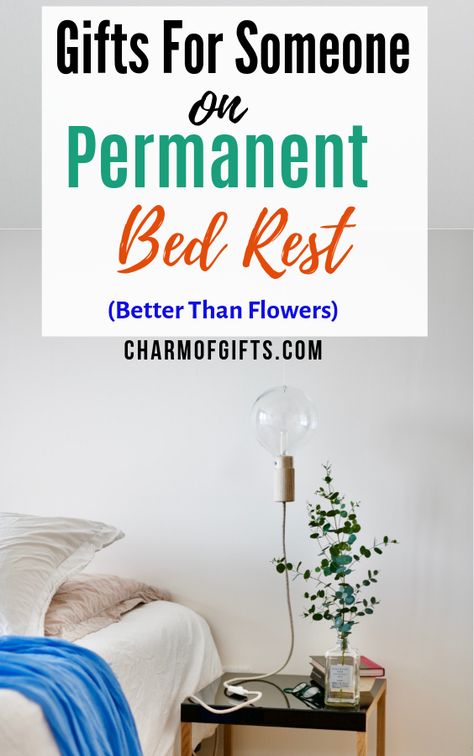 Bed rest gifts don't have to be just flowers and candy. Check out these amazing gift ideas that they will find helpful and be happy to receive them. If they are on permanent bed rest or bedridden these gifts will brighten their day. Gifts For People On Bedrest, Bed Rest Gift Basket, Shut In Gifts Ideas, Gifts For Bed Ridden People, Hospice Gifts Ideas, Gifts For Sick Friends Care Packages, Bed Ridden Activities Gift Ideas, Gift Ideas For Shut Ins, Bed Rest Care Package