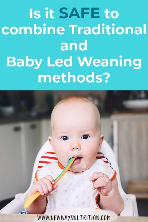 Are you on the fence about baby led weaning? Wondering if it is safe to combine baby led weaning and traditional weaning? Get the scoop from a child feeding expert about whether combining methods increases your baby's choking risk, and whether you should do a 2 week reset period if you've ever served your baby purees. #babyledweaning #blw #startingsolids #firstfoods via @nwnutrition Baby Food By Age, Baby Nutrition, Baby Led Weaning First Foods, Healthy Children, Baby Feeding Schedule, Starting Solids, Weaning Recipes, Introducing Solids, Newborn Hacks